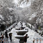 بارش برف و باران در اکثر محورهای همدان