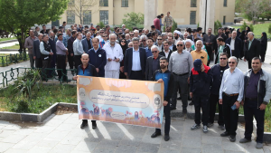 برگزاری پیاده‌روی در دانشگاه بوعلی‌سینا به مناسبت دهه سرآمدی آموزش